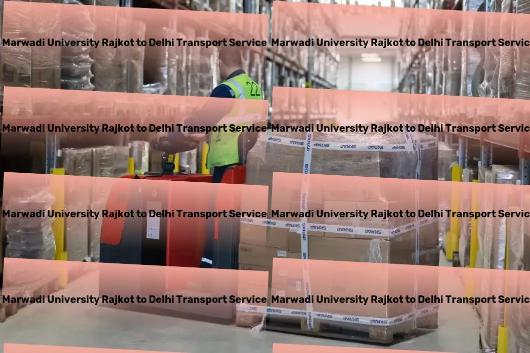 Marwadi University Rajkot to Delhi Courier And Parcel General cargo transport