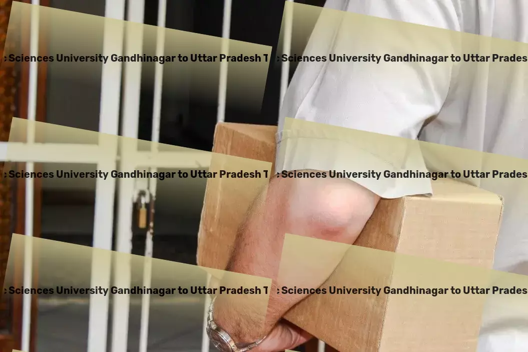 National Forensic Sciences University Gandhinagar to Uttar Pradesh Packers And Movers Dependable, swift, and secure transportation services in India. - Sea freight services