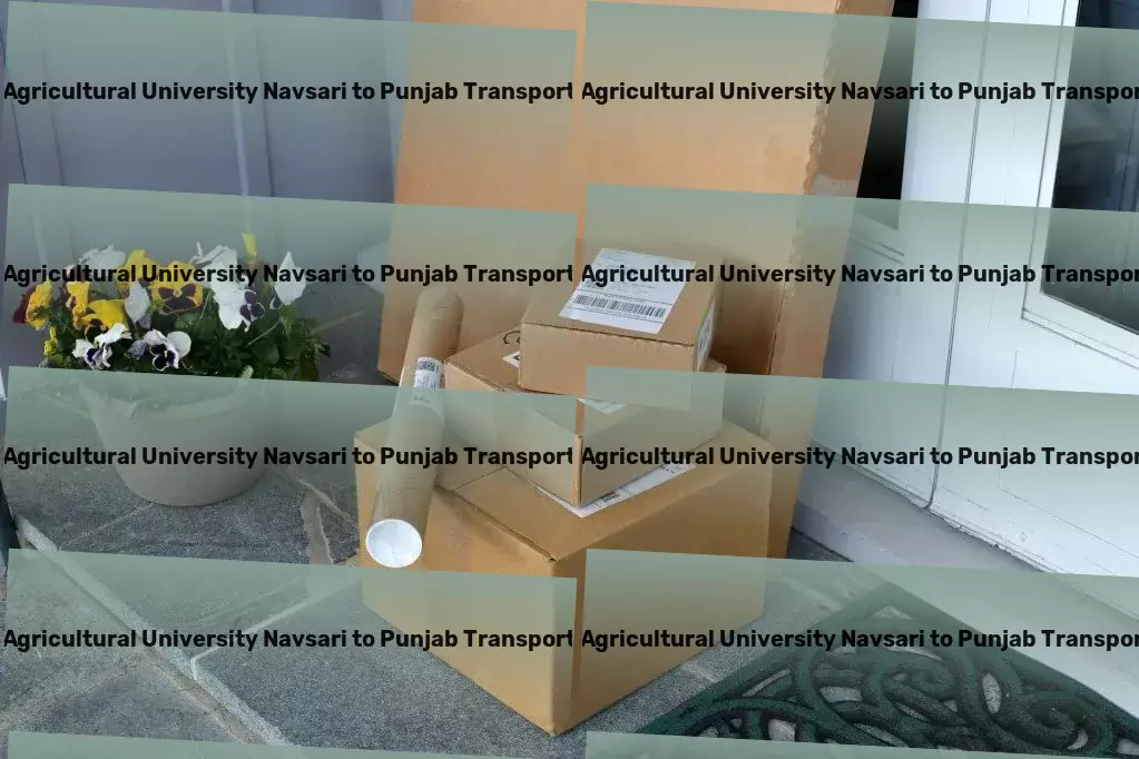 Navsari Agricultural University Navsari to Punjab Packers And Movers Commercial cargo forwarding