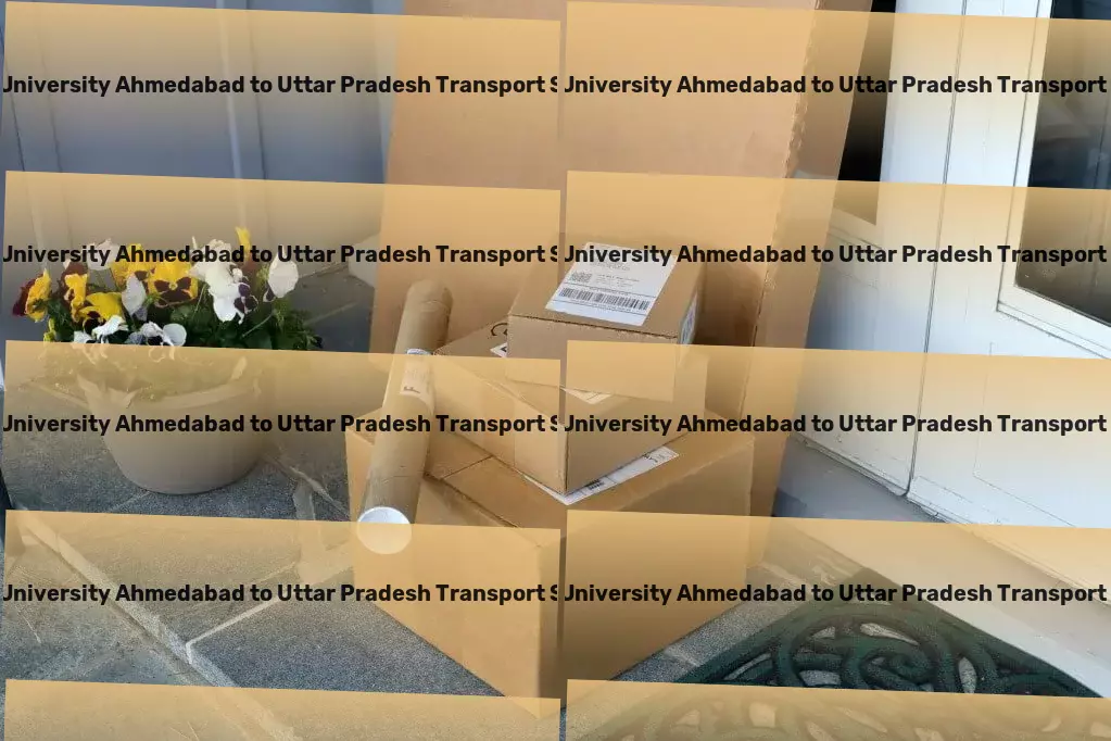 Nirma University Ahmedabad to Uttar Pradesh Courier And Parcel Express shipping solutions