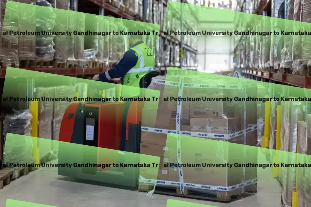 Pandit Deendayal Petroleum University Gandhinagar to Karnataka Luggage Courier Express furniture relocation